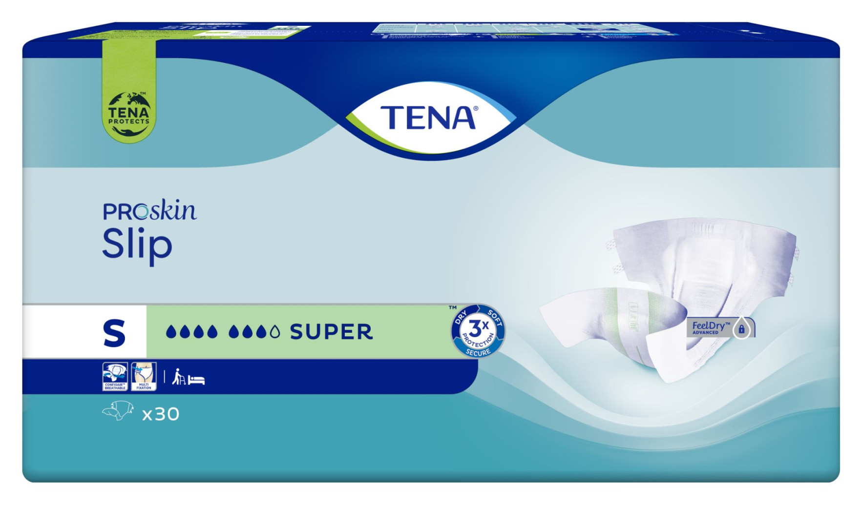 TENA SLIP PROSKIN SUPER S '30  (zielone)  (712132)   (k=3)