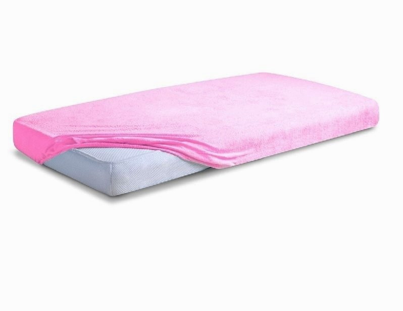 SANIPUR   Prześcieradło Nieprzemakalne Frotte  Różowy 80x200cm