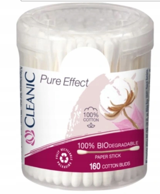 CLEANIC PATYCZKI   PURE EFFECT  160 szt.  pudełko okrągłe   (k=20)
