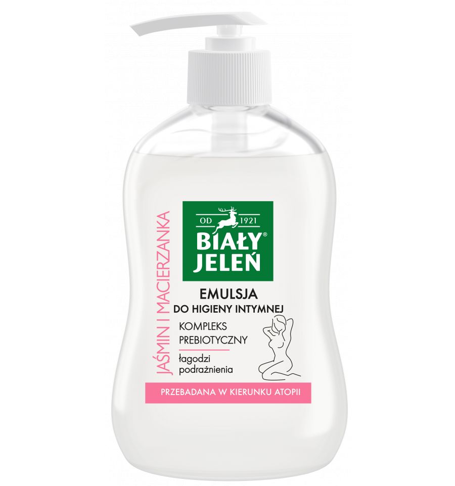 BIAŁY JELEŃ PREMIUM  Emulsja do higieny intymnej jaśmin i macierzanka   500ml