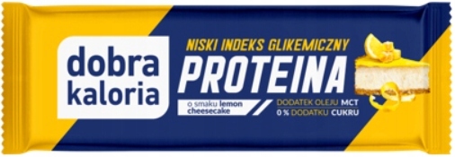 KUBARA Baton proteinowy Niski Indeks Gligemiczny IG z MCT smak lemon cheesecake  45g   (d=20)