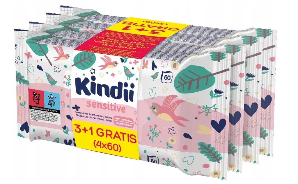 KRÓTSZA DATA: KINDII  Wipsy 4x (3+1)'60 Sensitive   (k=10)