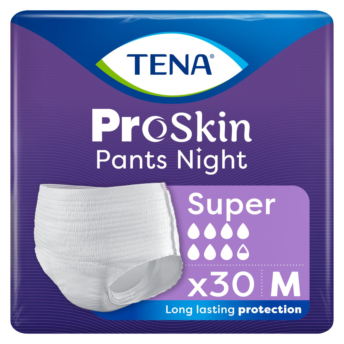 TENA PANTS PROSKIN SUPER NIGHT M '30  (793578)   (k=2)   (NEW)
