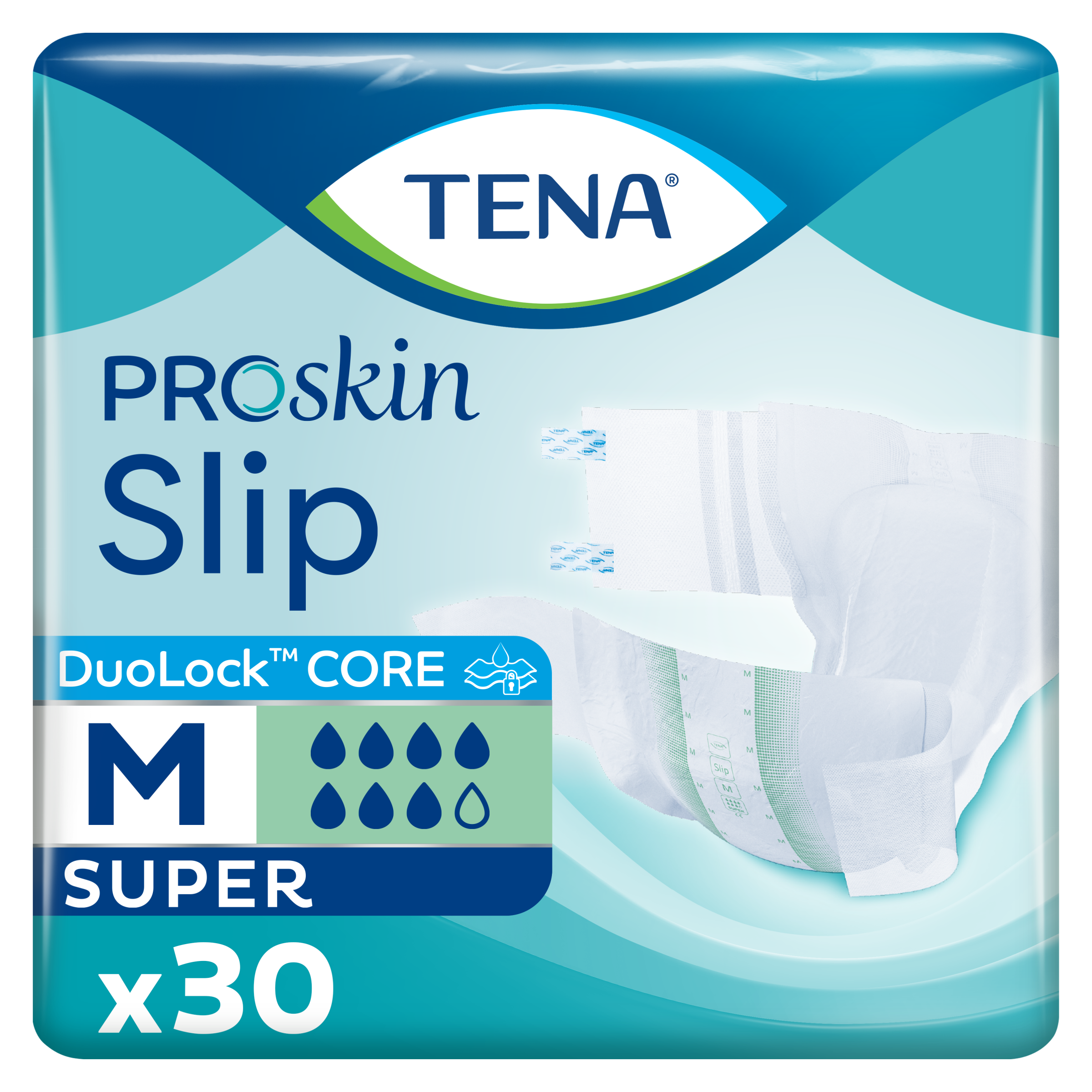 TENA SLIP PROSKIN SUPER M '30  (zielone)  (711208)   (k=3)   (NEW)