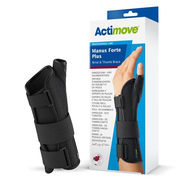 ACTIMOVE PRO  Manus Forte Plus Orteza nadgarstka i kciuka  rozm. XS (lewa)  czarny  (7349633)   (k=12)
