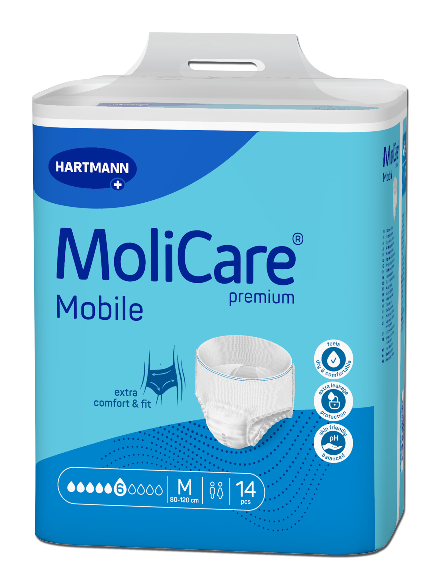 HN MOLICARE Pieluchomajtki Premium MOBILE 6 kropli M '30 (166427)   (k=2).