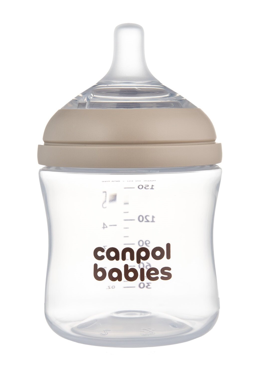 CANPOL Butelka Natural Shape ze smoczkiem dwustrefowym 150ml   (35/400)  1 szt