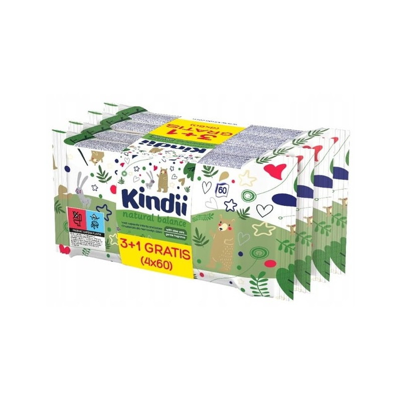 KRÓTSZA DATA: KINDII  Wipsy 4x (3+1)`60 Natural Balance   (k=10)