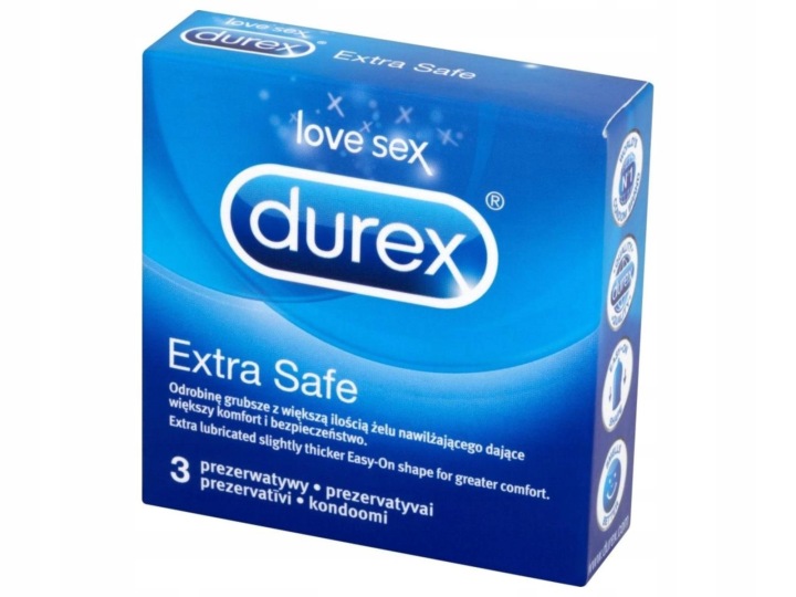DUREX  Prezerwatywa '3  EXTRA SAFE   (d=24)