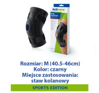 ACTIMOVE SE  Orteza stawu kolanowego z regulowaną pelotą w kształcie podkowy stabilizującą rzepkę i fiszbinami  rozm. M  czarny  (7245302)   (k=12)