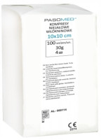 ^PASOMED  Kompresy Włókninowe Niejałowe 30g  10cm x 10cm  100szt