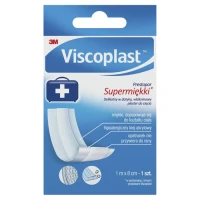 3M VISCOPLAST  PRESTOPOR Supermiękki Plaster do cięcia w  rozmiarze 1m x 8cm   pudełko  1szt   (k=50)