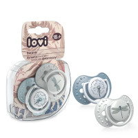 LOVI  Smoczek do uspokajania silikonowy dynamiczny  18m  2szt  Botanic Boy   (22/875boy)