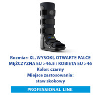 ACTIMOVE PRO  Orteza na goleń i stopę  WYSOKI Otwarte Palce   rozm. XL  czarny  (7627259)