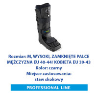 ACTIMOVE PRO  Orteza na goleń i stopę  WYSOKI Zamknięte Palce  rozm. M  czarny  (7627637)