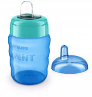 AVENT Kubek z miękkim ustnikiem  9m+  260ml  Niebieski   (553/05)