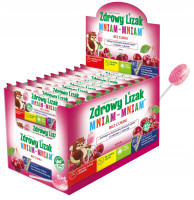 Starpharma Zdrowy Lizak Mniam-Mniam WIŚNIA bez cukru (łezka) ( d.40szt )  k=18