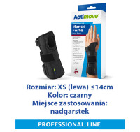 ACTIMOVE PRO  Manus Forte Orteza nadgarstka  rozm. XS (lewa)  czarny  (7348202)