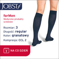 JOBST Podkolanówki męskie, zamknięte palce, klasa kompresji CCL2 Kolor granat rozm. 3 (7951000014)