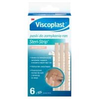 3M VISCOPLAST  Steri-Strip paski do zamykania ran  6mm x 75mm CIELISTE   pudełko  6szt    (k=12)