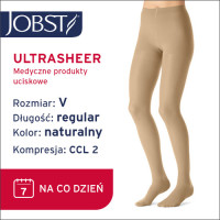JOBST Rajstopy Ultra Sheer, zamknięte palce, klasa kompresji CCL2 Kolor naturalny rozm. V (7358900058)