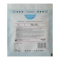 PASOCARE MED  Plaster OPATRUNKOWY JAŁOWY  10cm x 10cm  1szt