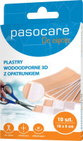 PASOCARE  Zestaw Plastrów WODOODPORNYCH Z OPATRUNKIEM 3D PLUS  10cm x 8cm  10szt