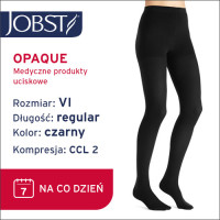 JOBST Rajstopy Opaque, zamknięte palce, klasa kompresji CCL2 Kolor czarny rozm. VI (7063100077)