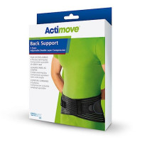 ACTIMOVE SE  Orteza lędźwiowo-krzyżowa z 4 stalowymi unieruchomieniami i pasami dociągowymi  rozm. XXL  czarny (114cm - 124cm) (7554124)   (k=12)