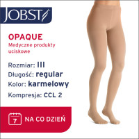 JOBST Rajstopy Opaque, zamknięte palce, klasa kompresji CCL2 Kolor karmelowy rozm. III (7063100008)