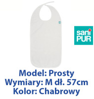 SANIPUR  Śliniak ochronny prosty, Chabrowy, frotte roz M dł. 57cm   (TS0801_0247)