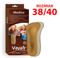 VAYA MEDICO Wkładki ortopedyczne 3/4 na płaskostopie poprzeczne i podłużne do obuwia odkrytego '38/40