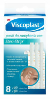 3M VISCOPLAST  Steri-Strip paski do zamykania ran  3mm x 75mm(5szt)  6mm x 75mm(3szt) BIAŁE   pudełko  8szt