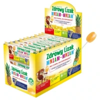 Starpharma Zdrowy Lizak Mniam-Mniam ANANASOWY bez cukru (kulka) ( d.40 szt )  k=18