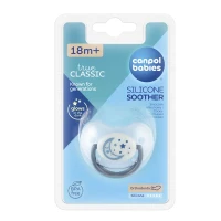 CANPOL Smoczek do uspokajania silikonowy anatomiczny  Night Dreams  18m+   (22/502) świecący