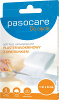 PASOCARE  Plaster WŁÓKNINOWY Z OPATRUNKIEM SOFT  PLUS  1m x 8cm  1szt