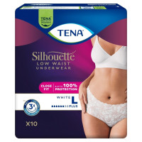 TENA SILHOUETTE PLUS WHITE L '10  (5,5 kropli)  (780120)   (k=6)