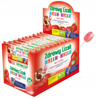 Starpharma Zdrowy Lizak Mniam-Mniam TRUSKAWKA bez cukru (łezka) ( d.40szt )  k=18
