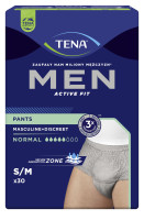 TENA PANTS MEN NORMAL GREY S/M '30  (5 kropli)  (772704)   (k=2).