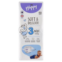 BELLA HAPPY  Pieluszki MIDI 50   MEGA 5-9kg  (3)  (k=6)