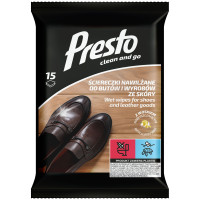 Presto Ściereczki gospodarcze Presto do czyszczenia butów i wyrobów ze skóry 15 szt. (k=36)