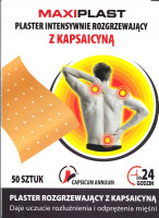#MAXI PLAST  Plaster Rozgrzewający z Kapsaicyną 10x15 cm   (op=50)