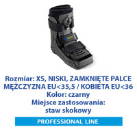 ACTIMOVE PRO  Orteza na goleń i stopę  NISKI Zamknięte Palce rozm. XS  czarny  (7627630)