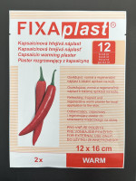 FIXAPLAST WARM  Plaster Rozgrzewający z kapsaicyną  1 saszetka po 2szt    12x16cm   (op=12)