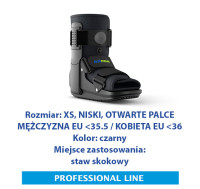 ACTIMOVE PRO  Orteza na goleń i stopę  NISKI Otwarte Palce  rozm. XS  czarny  (7627250)