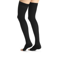 JOBST Pończochy Opaque samonośne Petite AG, otwarte palce, klasa kompresji CCL2, Kolor czarny, rozm. IV (7062800333)