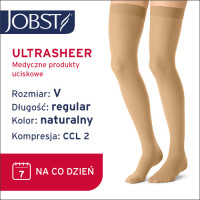 JOBST Pończochy Ultra Sheer samonośne, zamknięte palce, klasa kompresji CCL2 Kolor naturalny rozm. V (7358500236)