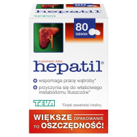 TEVA HEPATIL 80 tabl.  Suplement diety wspomagający pracę wątroby