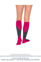JOBST Podkolanówki SPORT AD, 20-30mmHg, zamknięte palce, Kolor róż/szary rozm. XL (7529000093)