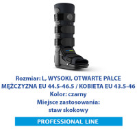 ACTIMOVE PRO  Orteza na goleń i stopę  WYSOKI Otwarte Palce  rozm. L  czarny  (7627258)